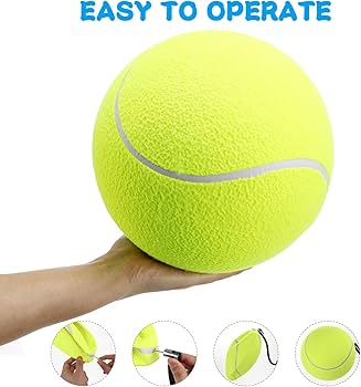 33cm Big Air-filled Inflatable Human & Pet Suitable Tennis Ball