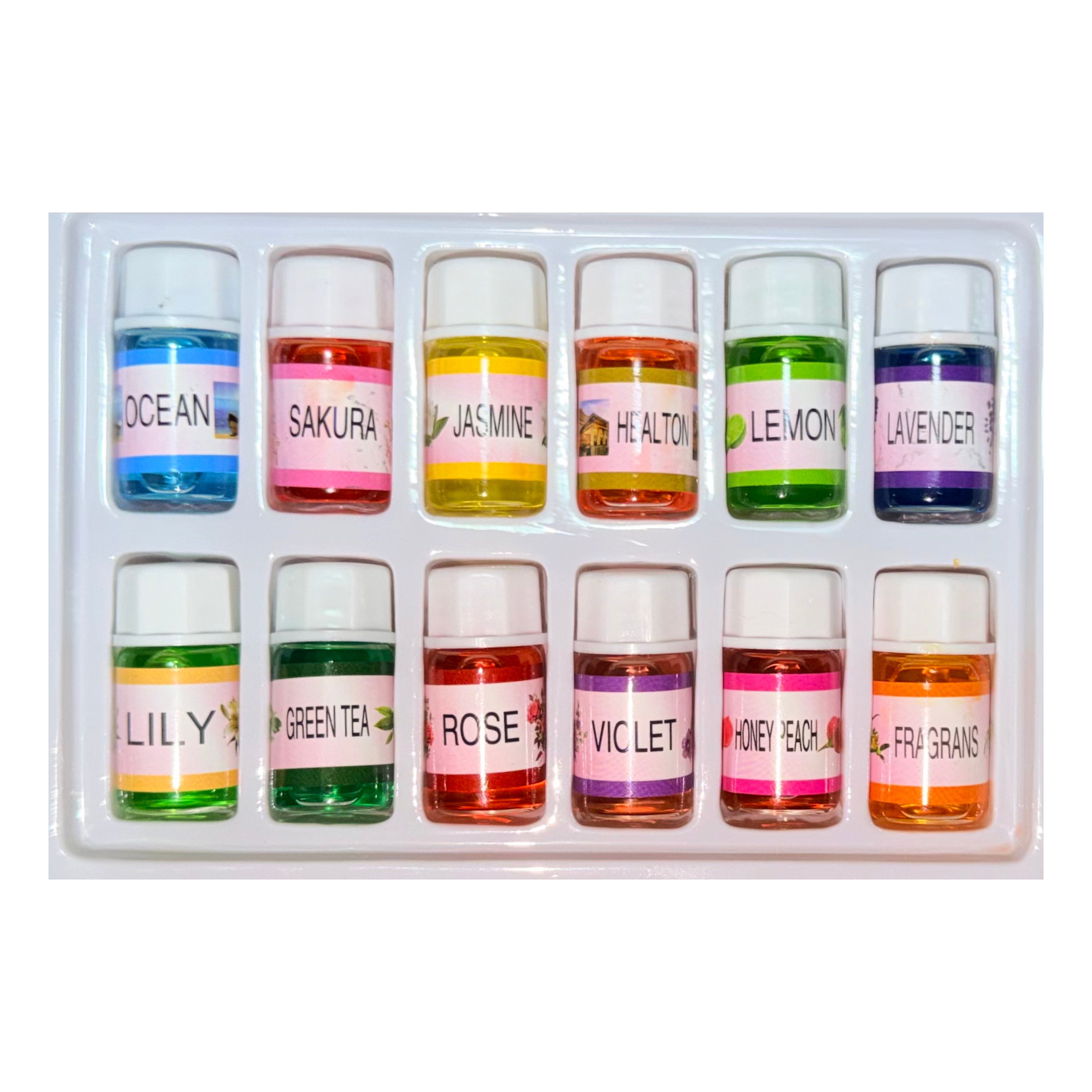 12 Pure Natural Essential Oils - Soluble Aroma Fragrance Oil Air Humidifier