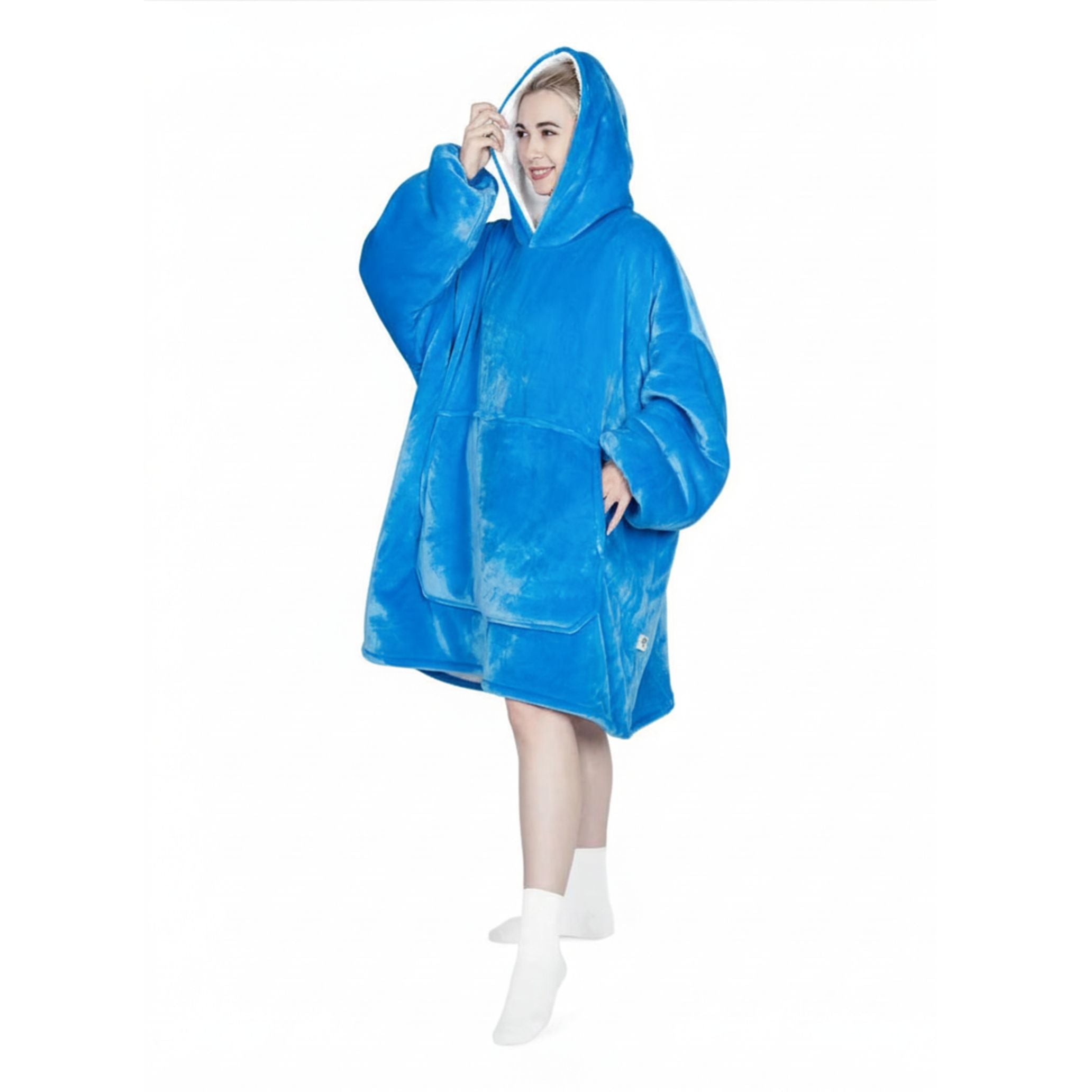 Unisex Blanket Hoodie - Fur Coating Inside - One Size Fits All