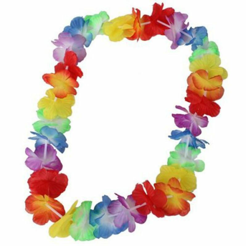 Hawaiian Necklace Flowers - Dress up Wreath Garland Beach Theme - Lei